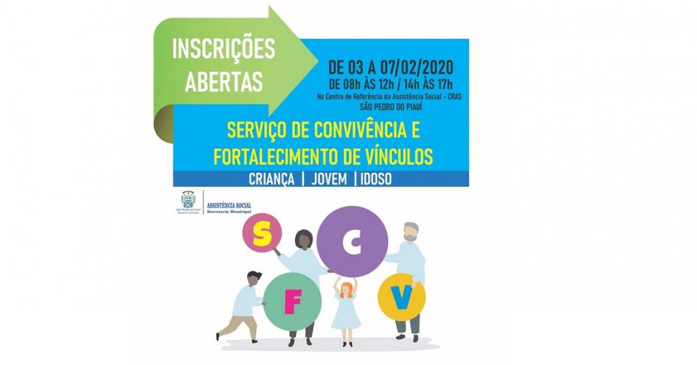 CRAS inicia hoje as inscrições para o Serviço de Convivência para grupos de crianças, jovens e idosos