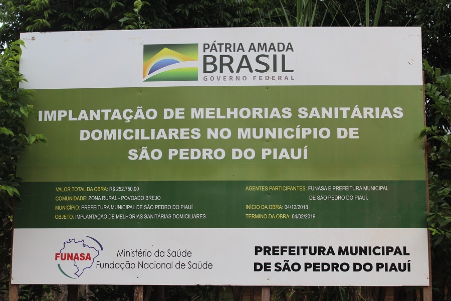 Prefeitura de São Pedro do Piauí constrói 23 banheiros na zona rural do município 
