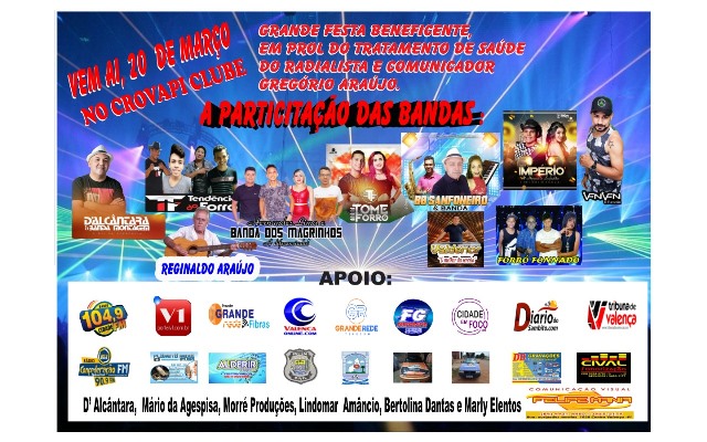 Festa Beneficente para o amigo Radialista Gregório Araújo
