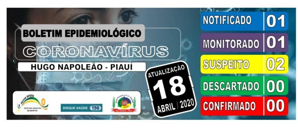 Prefeitura de Hugo Napoleão emite nota sobre casos suspeito de coronavírus no município