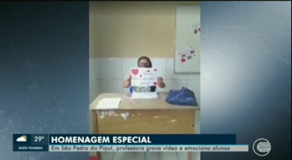 Homenagem de professora do 1º ano aos alunos repercute na TV após emocionar São Pedro do Piauí; veja