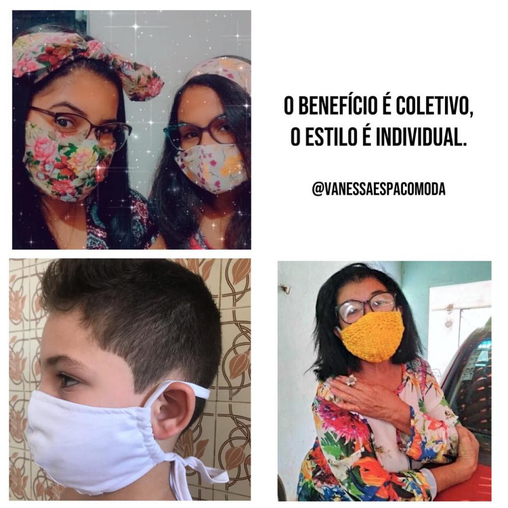 Consultora de estilo Vanessa Vasconcelos cria máscaras cheias de estilo e cores