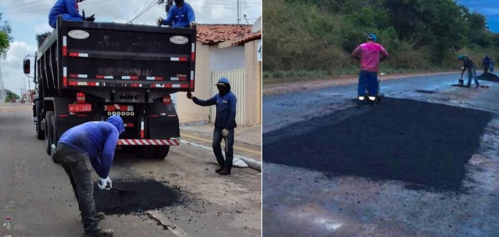 Prefeitura de São Gonçalo do Piauí realiza recuperação de vias públicas 