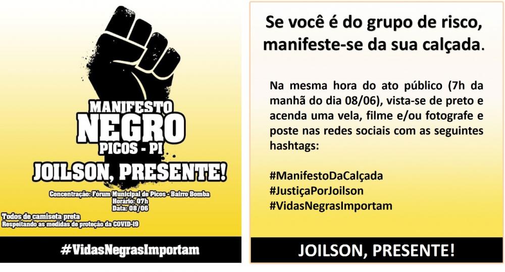 População do grupo de risco pode participar da manifestação pela morte de Joílson de sua residência; veja como