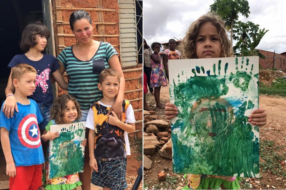 Menino que vendeu ‘obra de arte’ da irmã para ajudar a família ganha casa nova em Teresina