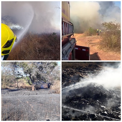 Corpo de Bombeiros atende duas ocorrências de incêndios florestais em Picos