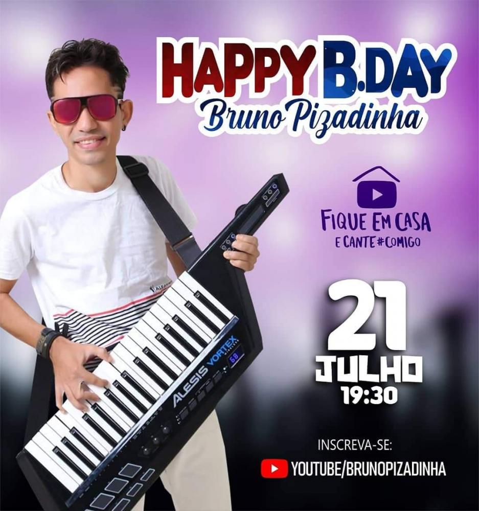 Cantor Picoense Bruno Pizadinha comemora aniversário com live
