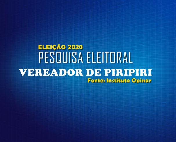 Instituto Opinar divulga pesquisa sobre intenção de votos para vereador no município de Piripiri; confira lista!