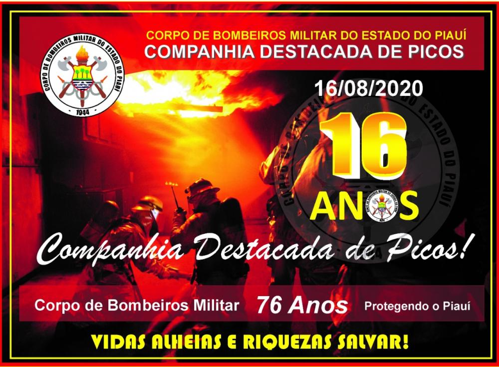 Corpo de Bombeiros Militar de Picos completa 16 anos de existência na cidade