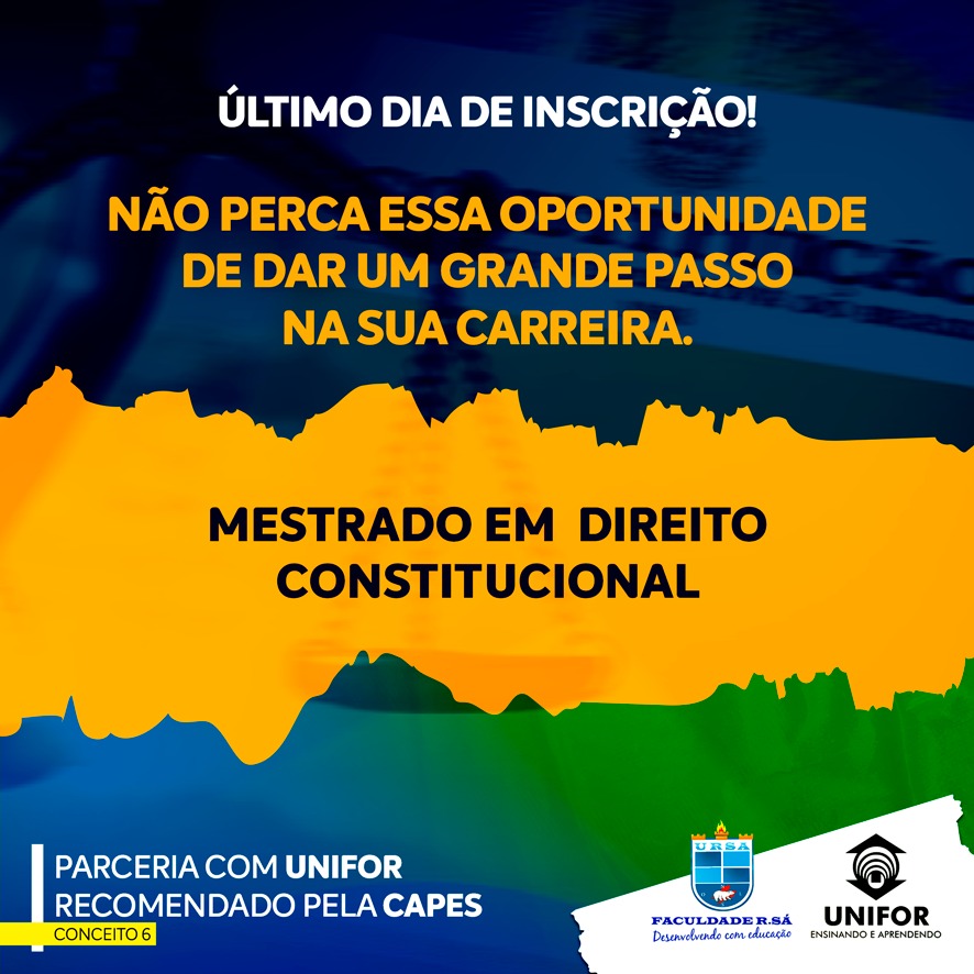 Inscrições para o Mestrado em Direito terminam hoje (30)
