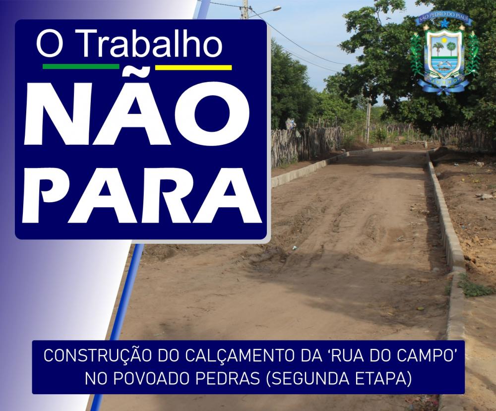 Prefeitura de São Pedro usa recurso próprio para construir calçamento na zona rural do município 