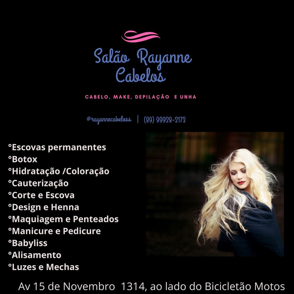 Salão de beleza é Rayanne Cabelos