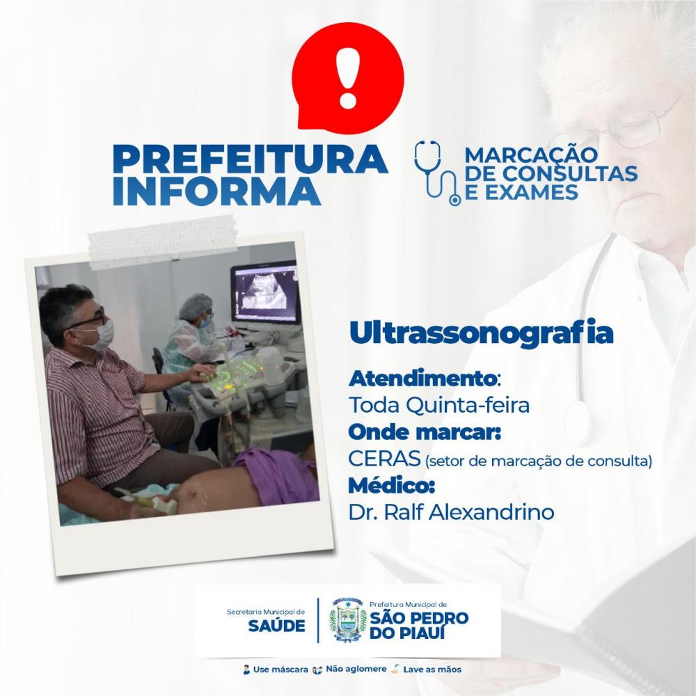São Pedro | Secretaria de saúde divulga datas para agendamento de ultrassonografia