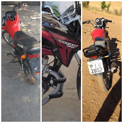 PM recupera três motocicletas com registro de furto/roubo em Picos