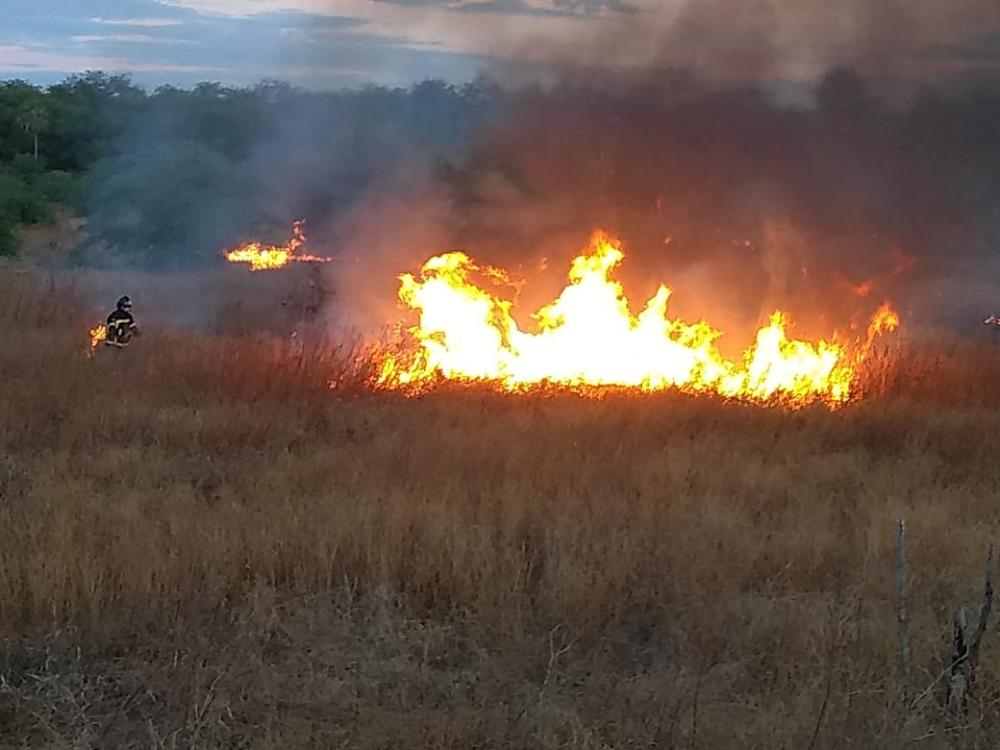 Bombeiros controlam incêndio que ameaçava residências em Picos 