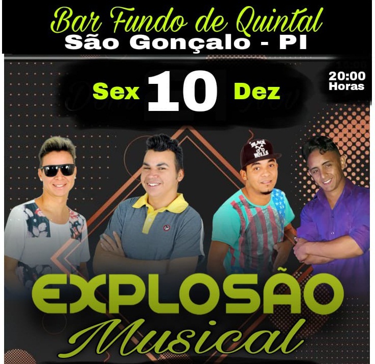 Bar Fundo de Quintal realizará grande seresta com a banda Explosão Musical, nessa sexta-feira (10)