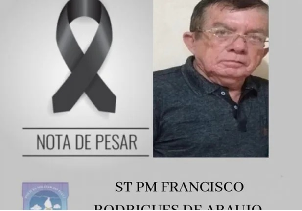 Polícia Militar de Picos emite nota de pesar pelo falecimento do Subtenente Araújo 