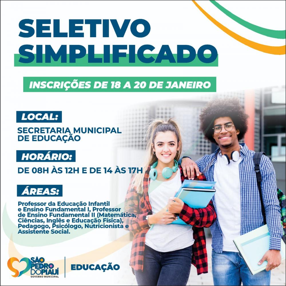 Prefeitura de São Pedro abre inscrições para Seletivo Simplificado na educação