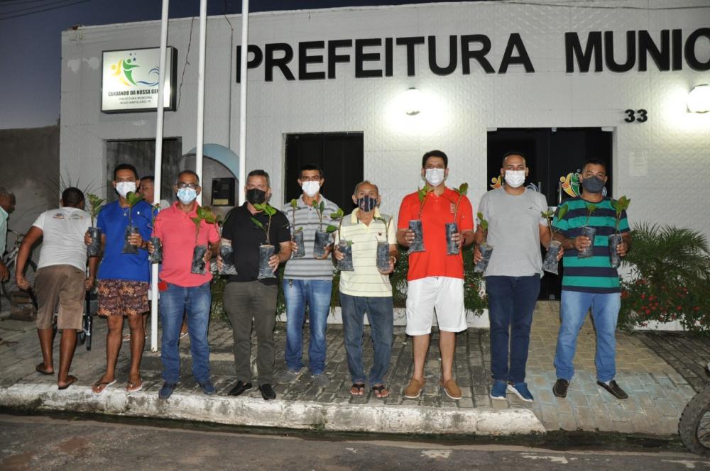 Prefeitura de Hugo Napoleão distribui 4 mil mudas de caju para pequenos produtores