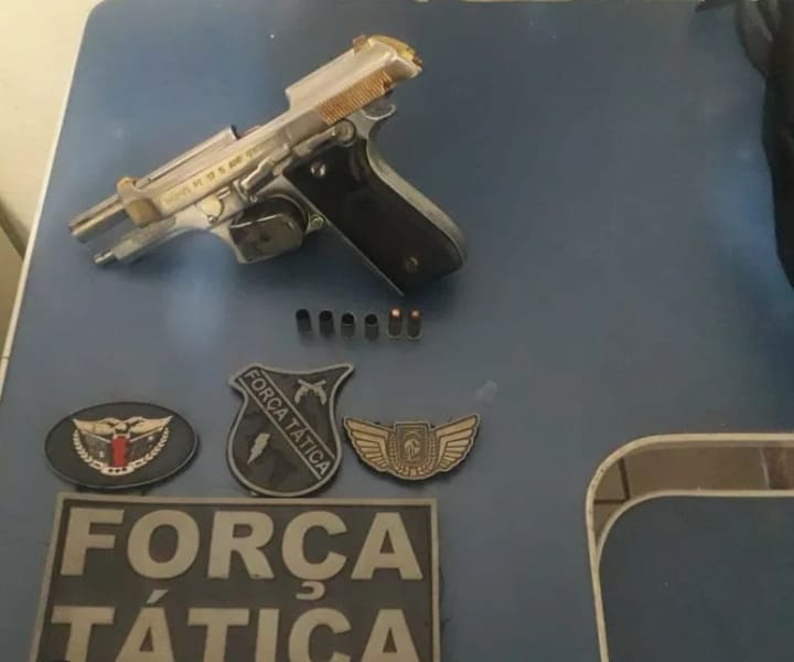 Após agredir companheira, homem é preso com uma pistola 765 mm na zona rural de Picos