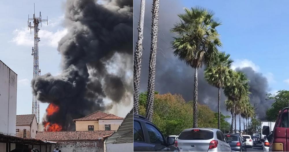 Incêndio de grandes proporções destrói loja de departamento no Centro de Teresina