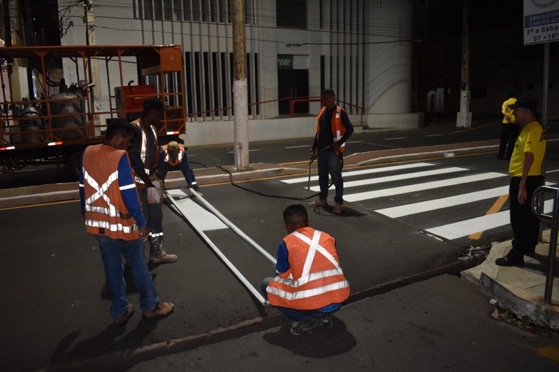 Secretaria de Trânsito intensifica trabalho de sistema de sinalização nas vias da cidade de Picos