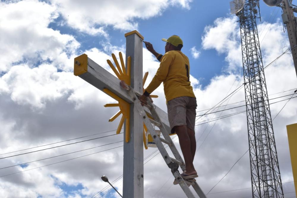 Prefeitura de Picos está realizando obra de restauração da Praça da Matriz