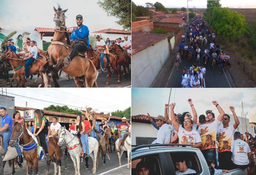 Festejos: Prefeitura realiza grande cavalgada em Hugo Napoleão; imagens