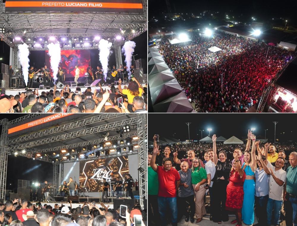 Shows de Pablo e Zezo reúnem multidão no encerramento dos festejos de Hugo Napoleão; imagens