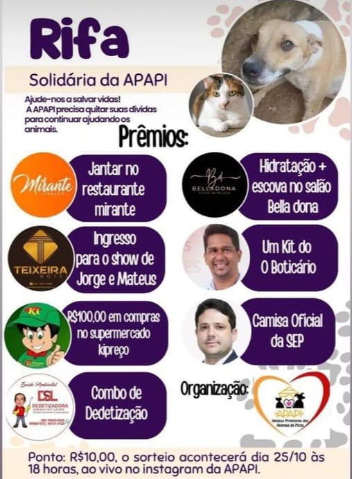 APAPI de Picos realiza Rifa Solidária para arrecadar fundos para quitar dívidas 