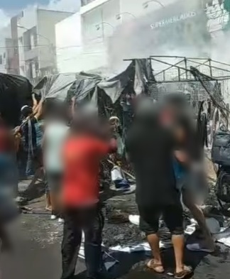 Incêndio causado por fogos de artifício destrói barracas na Feira Livre de Picos; veja nota de esclarecimento