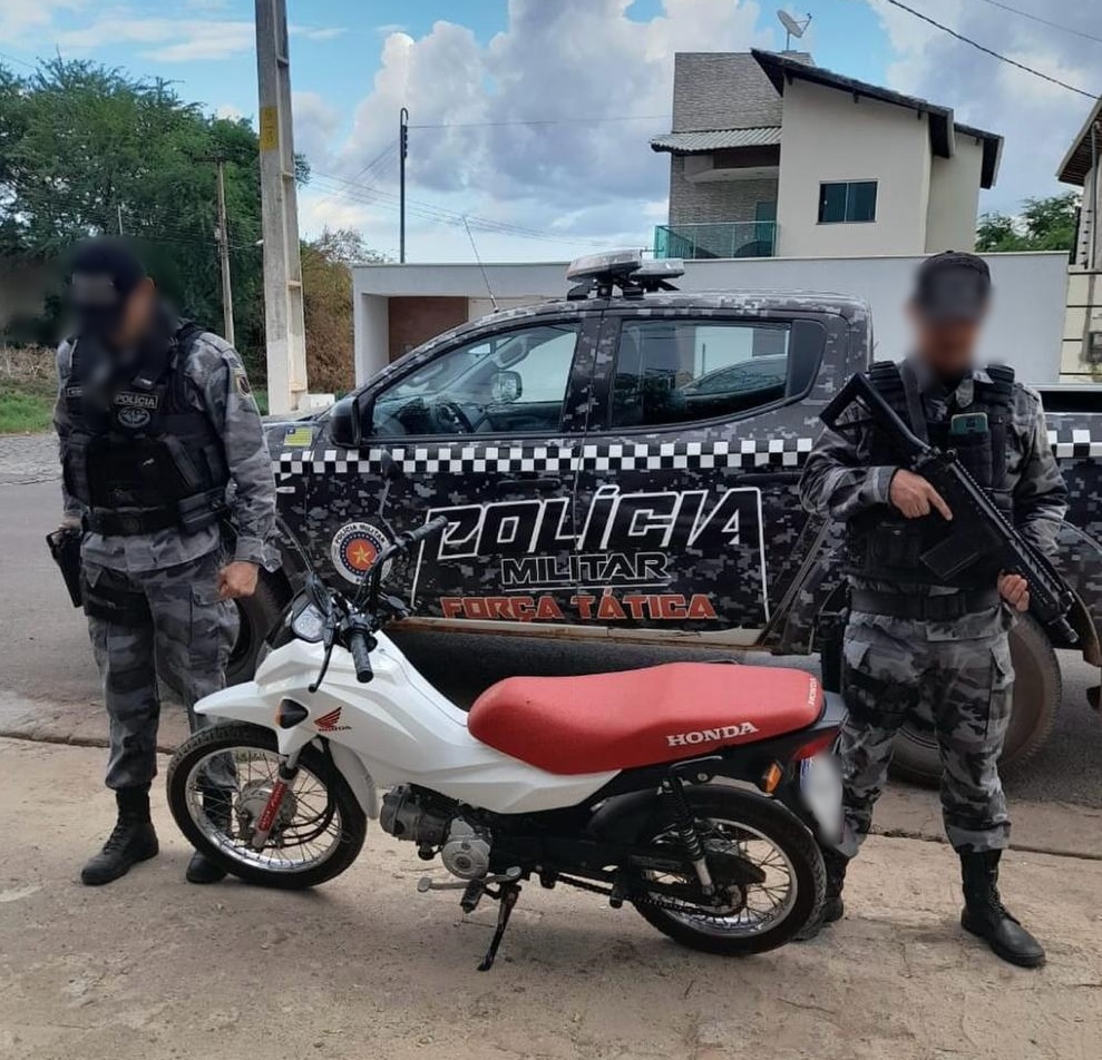 Motocicleta roubada em Picos é recuperada pela Polícia Militar