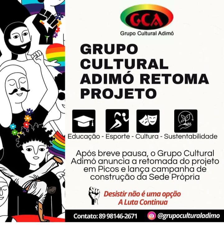 Grupo Cultural Adimó de Picos anuncia o retorno das atividades culturais do projeto 