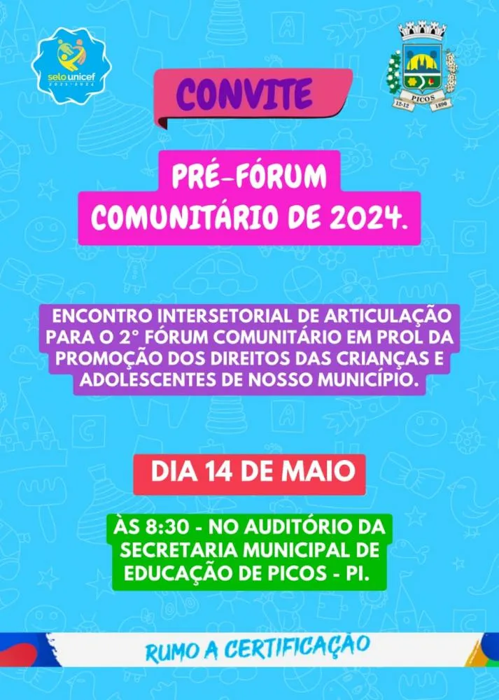 Secretaria Municipal de Educação realiza nesta terça-feira o segundo encontro Pré-Forúm Comunitário de 2024