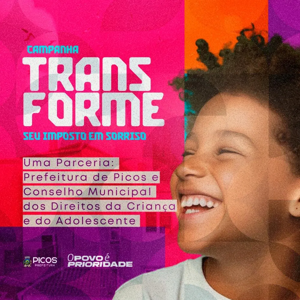 Prefeitura de Picos promove campanha “Transforme seu Imposto em Sorrisos”