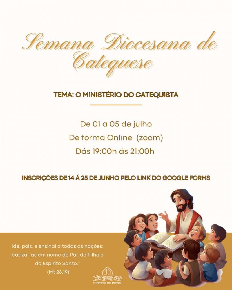 Diocese de Picos: Inscrições para Semana Diocesana de Catequese já estão abertas