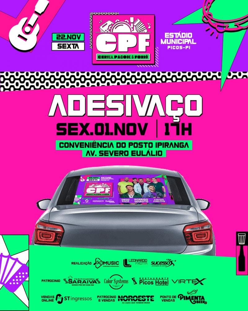 Adesivaço para o show de Sorriso Maroto acontece nesta sexta-feira em Picos