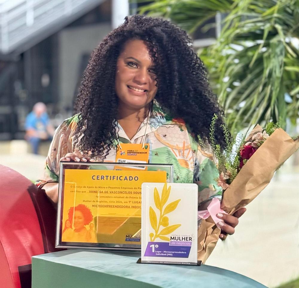 Vanessa Vasconcelos: Primeiro lugar estadual no Prêmio Sebrae Mulher de Negócios 2024