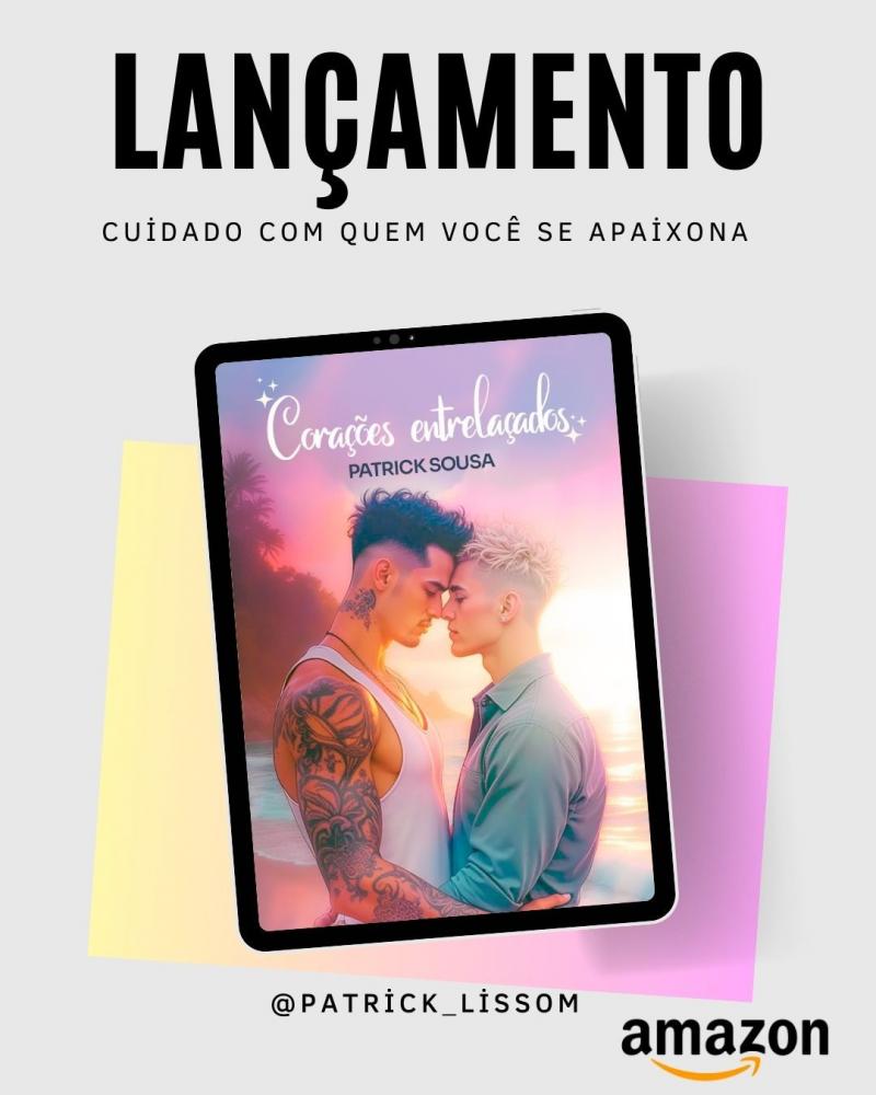 Autor Patrick Sousa lança romance hot na Amazon nesta segunda (09)