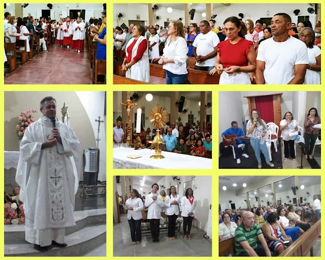 Fiéis da paróquia do Junco em Picos, participam da última missa do ano de 2024 e celebram a primeira eucaristia de 2025