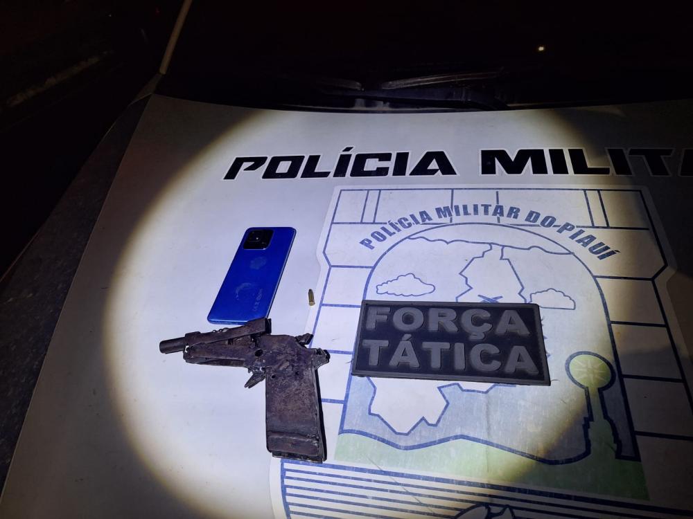 Homem é preso por porte ilegal após ser flagrado com arma de fogo de fabricação caseira em Regeneração