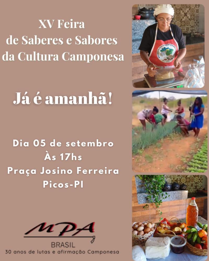 PICOS : XV Feira de Saberes e Sabores da Cultura Camponesa