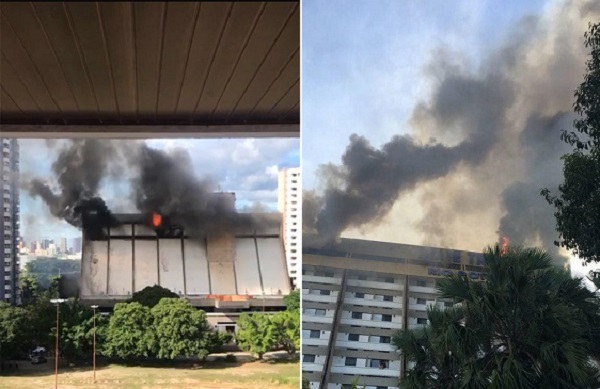Incêndio atinge andar do Blue Tree Rio Poty Hotel em Teresina; imagens