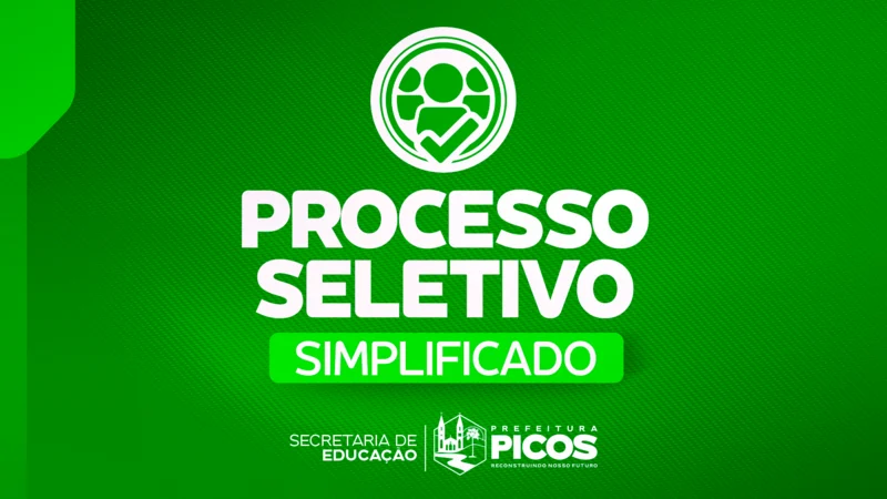 Secretaria de Educação de Picos abre 140 vagas para setor administrativo