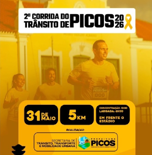 Está chegando a hora: “2ª CORRIDA DO TRÂNSITO DE PICOS” acontece no próximo dia 31, domingo