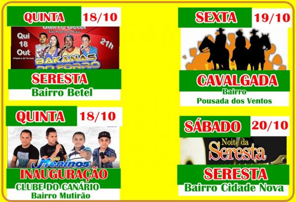 Feriadão: Confira agenda de eventos em São Pedro do Piauí