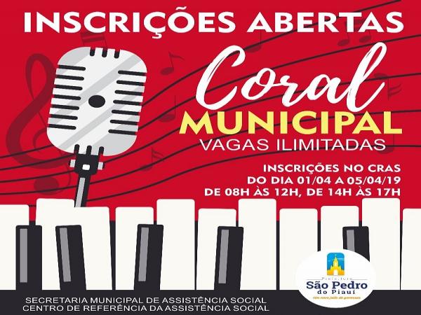 Assistência Social | Estão abertas as inscrições para o coral do município 