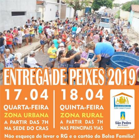 São Pedro do PI | Assistência Social distribuirá peixes nesta quarta e quinta-feira