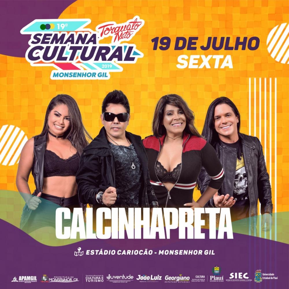 Calcinha Preta é atração confirmada para 19ª Semana Cultural de Monsenhor Gil