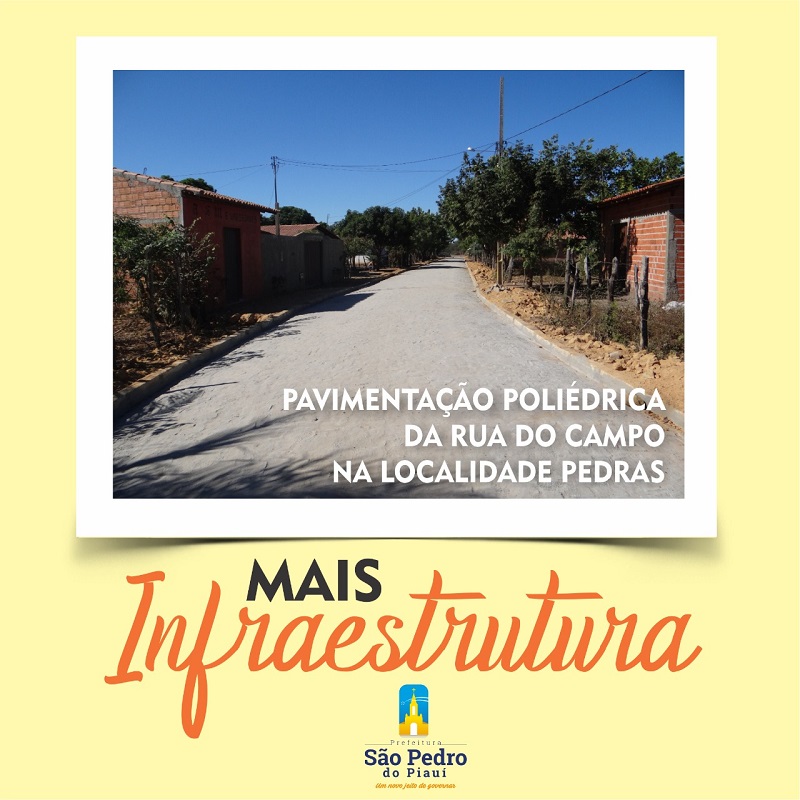 São Pedro PI | Prefeitura constrói calçamento na zona rural com recurso próprio